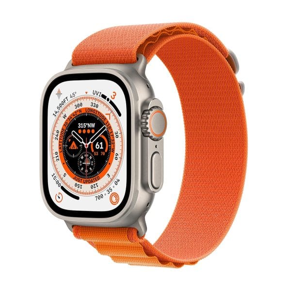 Apple Watch Ultra 2 (GPS + Cellular, 49mm) - Titanium Case with Orange Alpine Loop