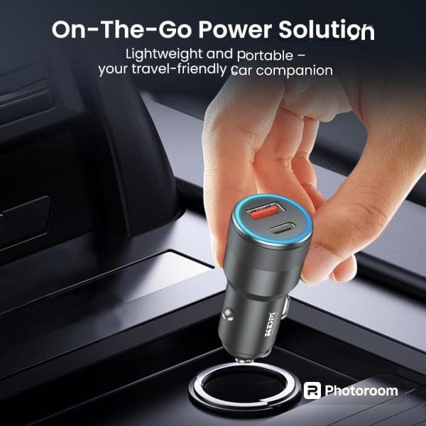C & USB-A Fast Charging and LED Ring Light