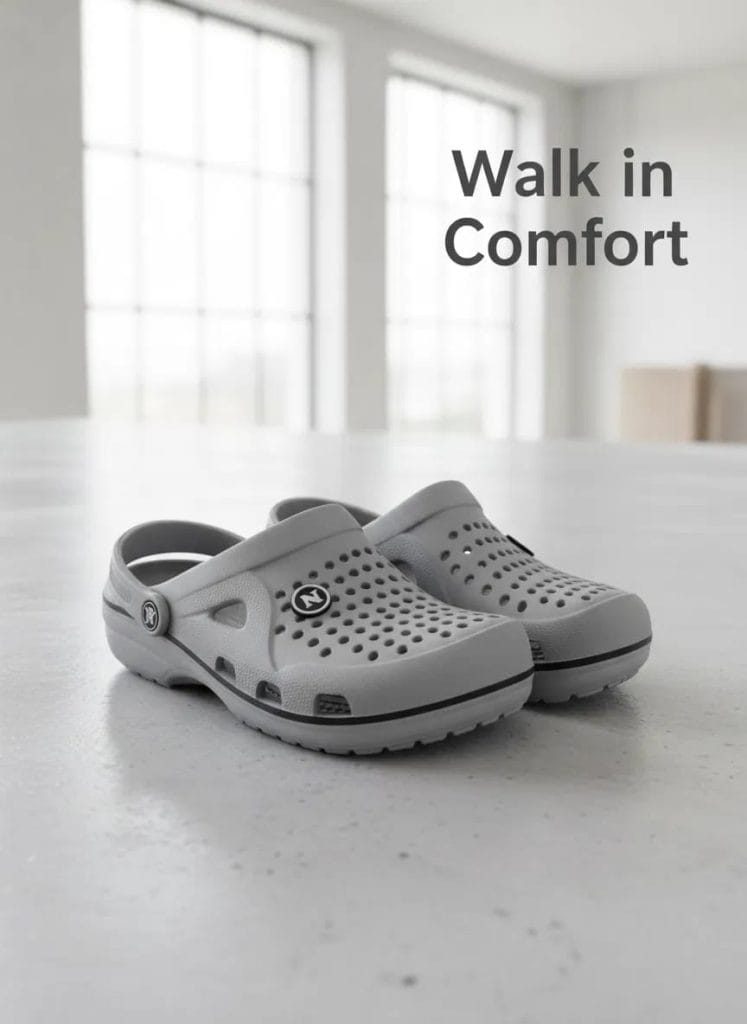Grey Comfort Clogs