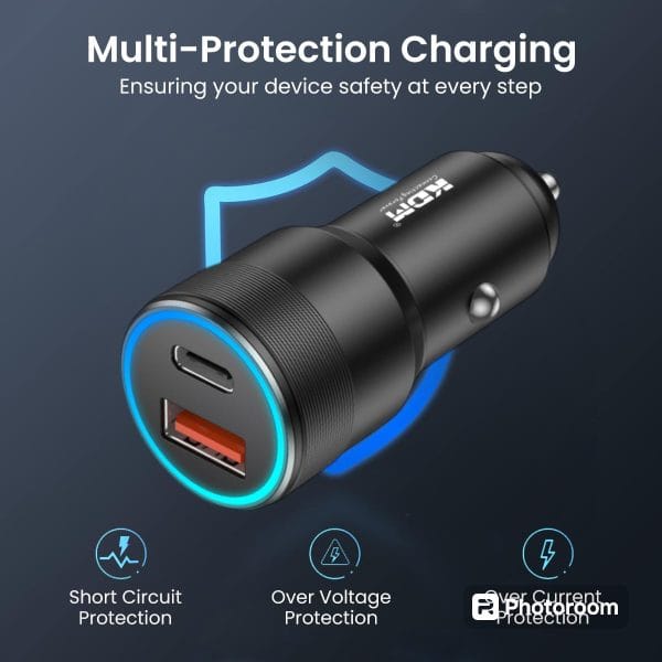 KDM High-Speed Dual Port Car Charger