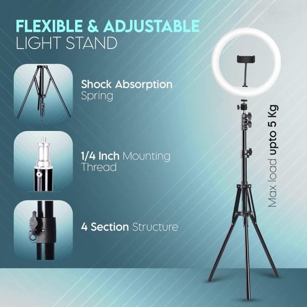 Light Stand with Shock-Absorbent Spring