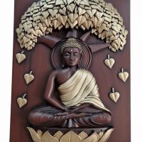 Premium Buddha Wall Art Panel with Bodhi Tree Design