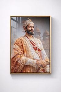 Royal Maharaja Portrait Wall Frame