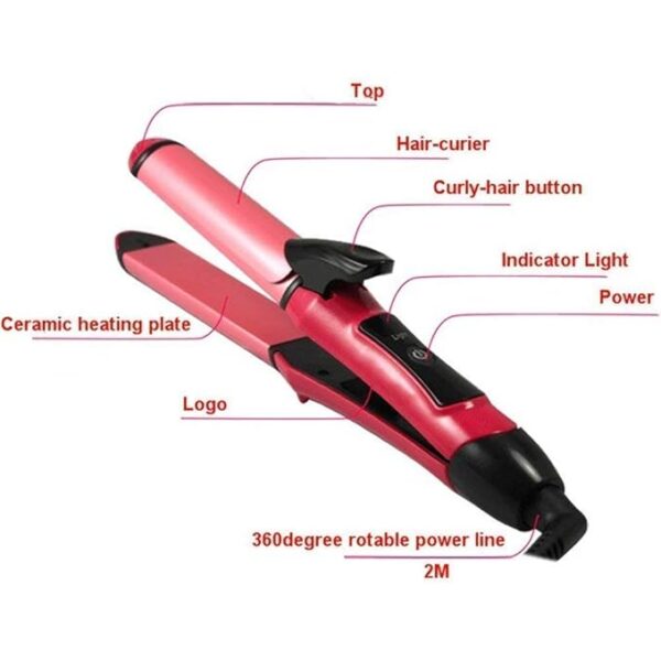 2-in-1 Hair Straightener & Curler 2