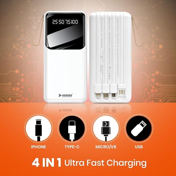 AMANI ASP PB-01 Slim Series 10000mAh Power Bank with Dual USB Output & Type-C Input 2