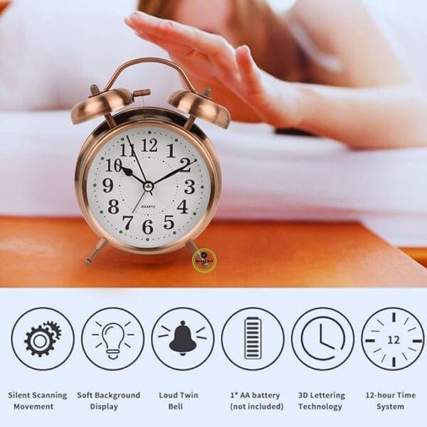Classic Vintage Twin Bell Alarm Clock