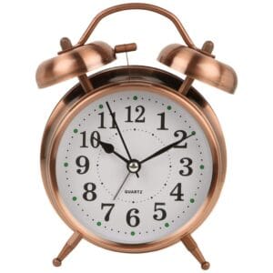 Vintage Copper Twin Bell Alarm Clock