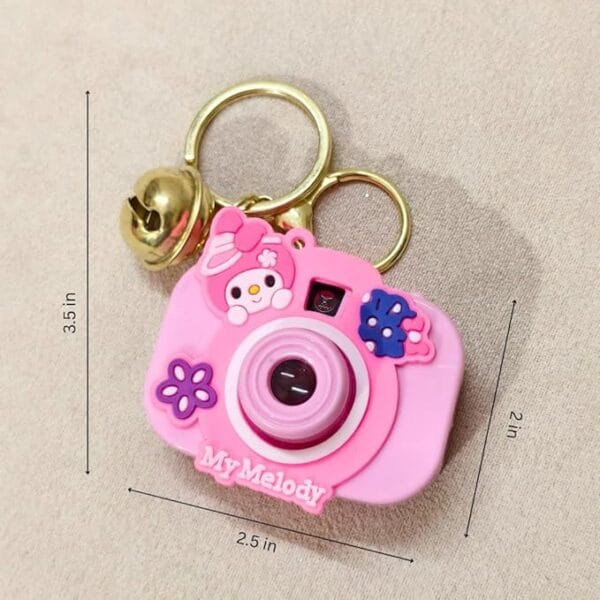 Cute My Melody Camera Keychain Size