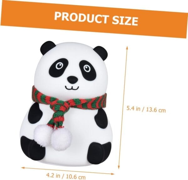 Cute Silicone Panda Night Light Size