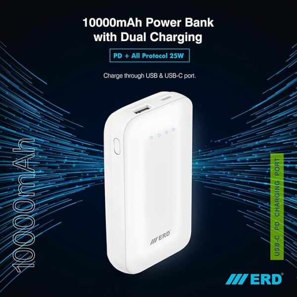ERD Premium 10000mAh Mobile Power Bank (PB-10KE) with Dual Output 2