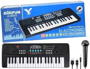 Electronic Keyboard Piano for Kids with Microphone & USB Cable & 37 Keys