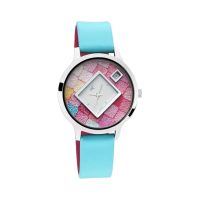 Fastrack Stunners Quartz Analog Pink Dial Leather Strap Watch for Girls Front