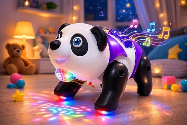 Interactive Musical Walking Panda Toy – 3D Light-Up Dancing Panda with 360° Rotating Disco Ball, Sound Effects, and Moving Limbs Interactive Musical Walking Panda Toy – 3D Light-Up Dancing Panda with 360° Rotating Disco Ball, Sound Effects, and Moving Limbs