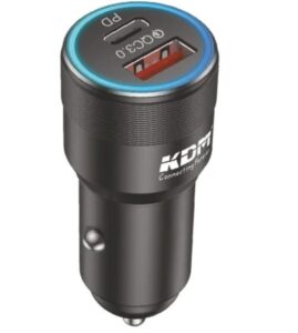KDM High-Speed Car Charger with Type-C Cable