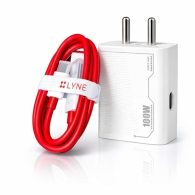 LYNE 100W Super Fast Charging Combo – High-Speed Wall Adapter with Premium Red Type-C Data Cable