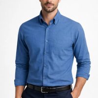 Men’s Premium Essential Oxford Button-Down Shirt Blue