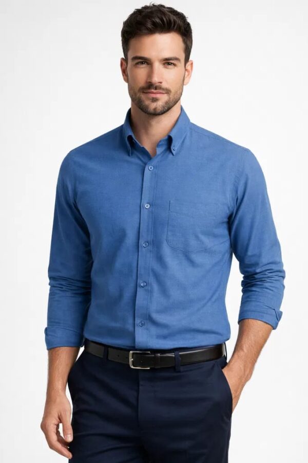 Men’s Premium Essential Oxford Button-Down Shirt Blue