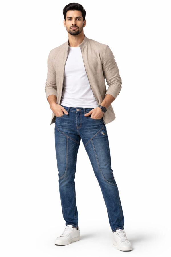 Men’s Urban Architect Panelled Slim-Straight Jeans How to wear
