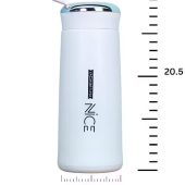 NICE Slim-Fit Insulated Stainless Steel Travel Flask (350ml) – Portable Vacuum Water Bottle with Carry Loop