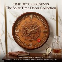 Solar Time Décor Wood-Finish Steampunk Wall Clock 2