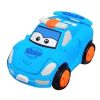 Turbo Speed Cartoon Racing Car Toy for Kids – Vibrant Blue Friction Powered Toy Vehicle with 3D Light Effects, Racing Decals, and Big Wheels for Toddlers and Boys