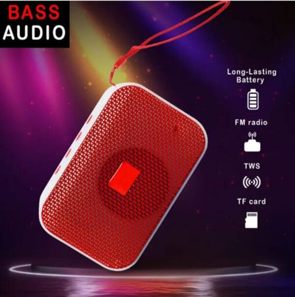 Portable Mini Wireless Bluetooth Speaker – Compact Rechargeable Outdoor Music Player with Rich Bass & Carry Strap