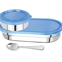 Premium Stainless Steel 2-Tier Lunch Box Set with Airtight Lids