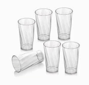 Clear Plastic Glass Set