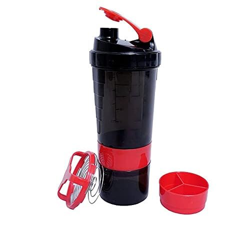 Premium 3-in-1 Protein Shaker Bottle (500ml) with Storage Compartments & Mixer Ball – Leak-Proof Gym Shaker Premium 3-in-1 Protein Shaker Bottle (500ml) with Storage Compartments & Mixer Ball – Leak-Proof Gym Shaker
