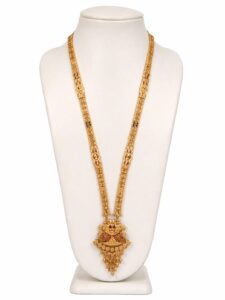 Women's Traditional Gold-Plated Long Rani Haar Necklace