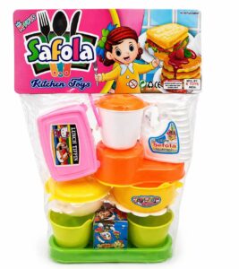 Safola Kids' Kitchen Cooking Toy Set – Fun Pretend Play Culinary Kit with Lunch Tiffin, Cups, and Utensils