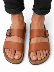 Men's Premium Tan Dual-Strap Adjustable Comfort Sandals
