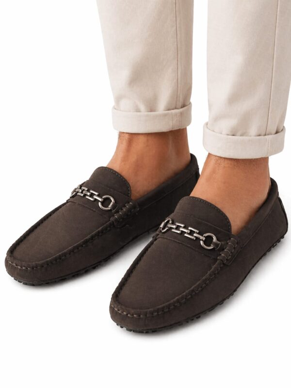 Men's Premium Dark Grey Suede Bit Shoes