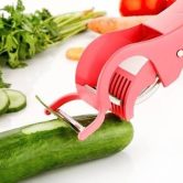2-in-1 Tomato Slicer & Peeler Tool – Professional Handheld Slicing Guide with Built-in Y-Shaped Peeler for Uniform Vegetable Slices