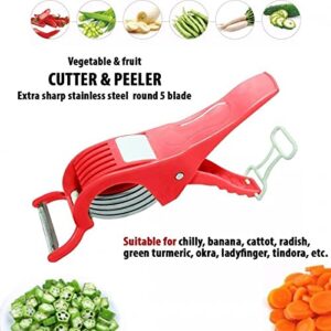 Blade Vegetable & Fruit Cutter and Peeler
