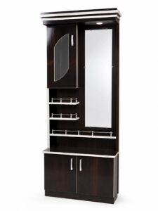 Dressing Table with Storage Shelves and LED Spot Light