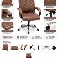 Executive Ergonomic Office Chair with 360° Swivel Wheels 2