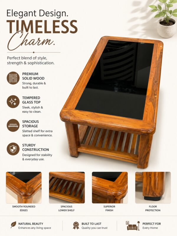 Solid Wood Center Table 3
