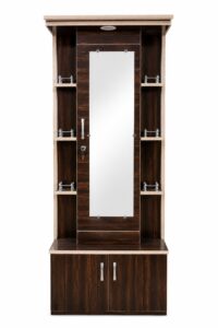 Wooden Dressing Table with Full Mirror and LED Top Light