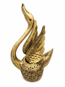 Metal Swan Tealight Holder
