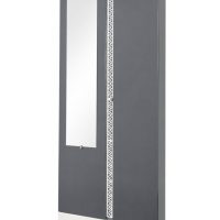 2-Door Iron Almirah with Mirror - Slate Gray