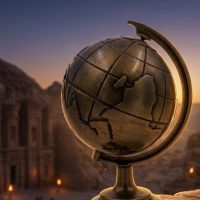 Antique Earth Globe Showpiece.