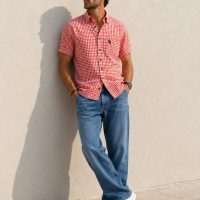 Checked Half Sleeve Casual Shirt for Men with Chest Pocket .