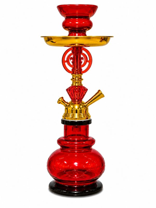 Crystal Diamond Design Hookah red Crystal Diamond Design Hookah red