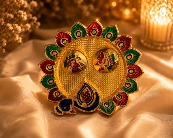 Decorative Peacock Design Pooja Thaliv