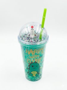 Dinosaur Glitter Sipper Bottle