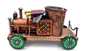Handicrafts Rajasthani Metal Train Engine Pen Stand