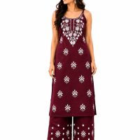 Kurta Palazzo Set maroon