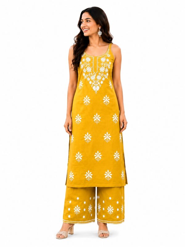 Kurta Palazzo Set musterd yellow
