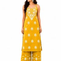 Kurta Palazzo Set musterd yellow